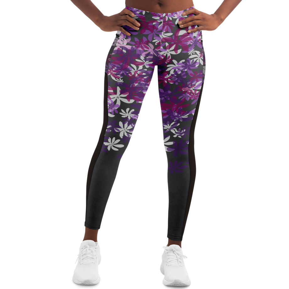 Leggings - Tiare Bloom – Black Pearl Designs