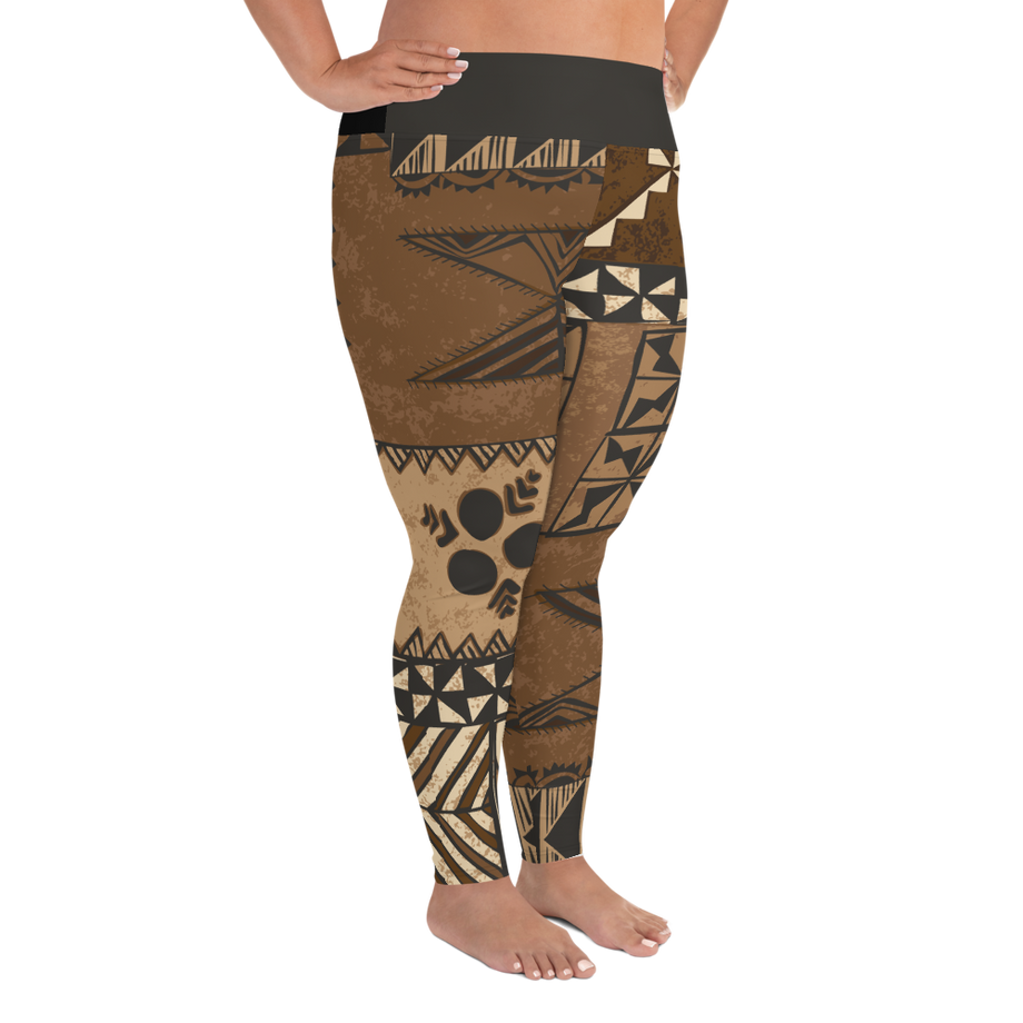 All-Over Print Plus Size Leggings - Tonga – Black Pearl Designs